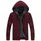 Hot sale Autumn Winter New Fashion Plus velvet Thick Hooded Sweater Coat men warm cardigans knitted 