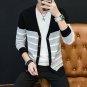 New 2017 Casaul Men Sweater Patchwork Striped Cardigan Coat Male Soft V Neck Slim Fit Mens Knitted S