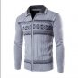 European Style Autumn Winter New Men\'s Casual Cardigan Zipper Sweater Patchwork Personality Fashion