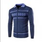 European Style Autumn Winter New Men\'s Casual Cardigan Zipper Sweater Patchwork Personality Fashion