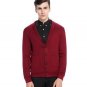 Red Men\'s Sweater 2017 Autumn Long Sleeve Mens Cardigans Coat Slim Fit Knitted Cardignas For Man Ca