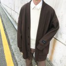 Solid Color Knit Cardigan Jacket Men Women Casual Loose Thicken Sweater Coat Male Knitwear Overcoat