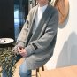 Solid Color Knit Cardigan Jacket Men Women Casual Loose Thicken Sweater Coat Male Knitwear Overcoat
