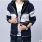 Free shipping Men 2017 Fleece Hooded Knitting Sweaters Christmas Snowflake Thick Zipper Cardigans Ho