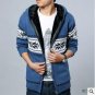 Free shipping Men 2017 Fleece Hooded Knitting Sweaters Christmas Snowflake Thick Zipper Cardigans Ho