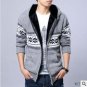 Free shipping Men 2017 Fleece Hooded Knitting Sweaters Christmas Snowflake Thick Zipper Cardigans Ho