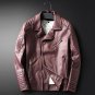New Autumn leather jackets Men Top quality zipper decoration fashion motorcycle leather jackets coat