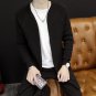 New 2017 Autumn Winter Men Long Sweater Cardigan Pockets Knitted Sweater Coat Male Slim Fit Open Sti