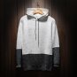 Autumn and winter Knitted hooded Jacket coat men patchwork Hooded sweater stitching male warm sweate