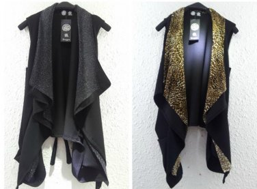 Personalized 2014 cape leopard print sleeveless small vest Stage costume men skeleton costumes perfo