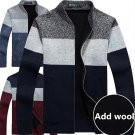 Men\'s Knitted Sweaters Cardigans Collar Winter Wool Sweater Fashion Cardigans Male Sweaters Coat Br
