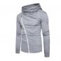 HOT 2017 Autumn Winteroutfit men heap inclined zipper render thin coat Hooded casual long sleeve T-s
