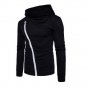 HOT 2017 Autumn Winteroutfit men heap inclined zipper render thin coat Hooded casual long sleeve T-s