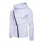 HOT 2017 Autumn Winteroutfit men heap inclined zipper render thin coat Hooded casual long sleeve T-s