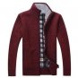 Winter Men\'s Turtleneck Sweatercoat Knitted zipper Sweaters Casual wool liner Cardigan Coat outerwe