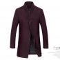 Men Woolen Jacket Mens Middle long wool parka jacket and Coat outerwear autumn Winter warm Overcoat