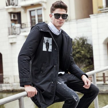 Thick winter down jacket men brand clothing long Warm down coat men top quality white duck down jack