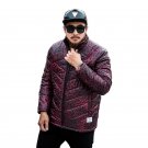 2017 Men Winter Purple short Jacket Big size 5XL 6XL 7XL warm Parkas Male Outwear Windbreaker Male s