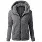 5XL Women Autumn Spring Winter Fleece Hooded Hoodie Warm Velvet Sweatshirt Hoody Solid Zipper Flanne