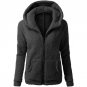 5XL Women Autumn Spring Winter Fleece Hooded Hoodie Warm Velvet Sweatshirt Hoody Solid Zipper Flanne