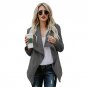 Women Jacket Winter Autumn Double Velvet Turn Down Collar Basic Coat Long Sleeve Outwear Long Sleeve