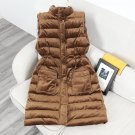 Winter Retro Velvet Vest Coat Women Drawstring Waist Long Sleeveless Jacket Coats Female Students Al