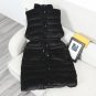 Winter Retro Velvet Vest Coat Women Drawstring Waist Long Sleeveless Jacket Coats Female Students Al