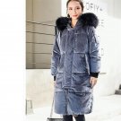 Hooded Long Parka 2017 New Fashion Womens Winter Jackets Coat Warm Clothing Blue Grey Brown Pink Bla