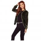 Jacket Autumn Winter Fashion Pockets Velvet Coats Women Long Sleeve Slim Female Zippers Outerwear Br