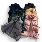 Gold Velvet Cotton Jacket Women Fashion Winter Jacket Women Veste Femme Waistcoat Stand Collar Vest 