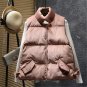 Gold Velvet Cotton Jacket Women Fashion Winter Jacket Women Veste Femme Waistcoat Stand Collar Vest