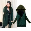 Hooded Abrigos Mujer Winter Coat Cashmere Cardigans Loose Sweater Cardigan Plus Thick Velvet Overcoa