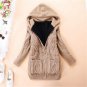 Hooded Abrigos Mujer Winter Coat Cashmere Cardigans Loose Sweater Cardigan Plus Thick Velvet Overcoa