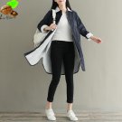 New Women Autumn Winter Corduroy Thicker Plus Velvet Long Sleeves Thicker Bottom Shirts Long Coats M
