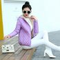Casual Women Candy Solid Velvet Thicken Hooded Parkas Outerwear Ladies Winter Clothing Long Sleeve Z