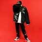 Harahuju Street Casual Style vintage Velvet Embroidery Oversize Loose Baseball Coat Women Winter Jac