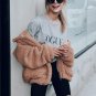 winter new style fashionable winds romantic jacket dark camel warm plus plush women jacket