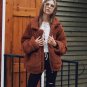 winter new style fashionable winds romantic jacket dark camel warm plus plush women jacket