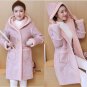 New 2017 Winter Suede Lambswool Velvet Thickening Hooded Women Parkas Slim Mid Long Section Warm Coa