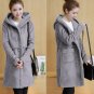 New 2017 Winter Suede Lambswool Velvet Thickening Hooded Women Parkas Slim Mid Long Section Warm Coa