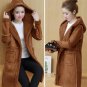 New 2017 Winter Suede Lambswool Velvet Thickening Hooded Women Parkas Slim Mid Long Section Warm Coa