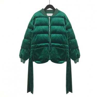 SuperAen 2017 Korean Style New Winter Warm Parkas Coat Solid Color Cotton Wild Fashion Pocket Velvet