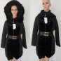 Women Elegant Winter Warm Long Coat Down Padded Jacket Slim Fur Collar Hooded Parka Coats 2017 Femal