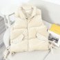 2017 Women Winter Short Vest Coats Lady Thick Velvet Vest Padded Coat Jacket Lace Up Waist Waistcoat