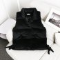 2017 Women Winter Short Vest Coats Lady Thick Velvet Vest Padded Coat Jacket Lace Up Waist Waistcoat