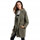 Winter Autumn Women\'s Windbreaker Coats Warm Long Sleeve Lapel Neck Coats Trench Velvet Female Soli