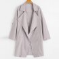 Winter Autumn Women\'s Windbreaker Coats Warm Long Sleeve Lapel Neck Coats Trench Velvet Female Soli