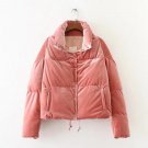 Casual Velvet Coat Women Vintage Loose Womens Parkas Stand Short Thick Velvet Cotton-Padded jacket 2