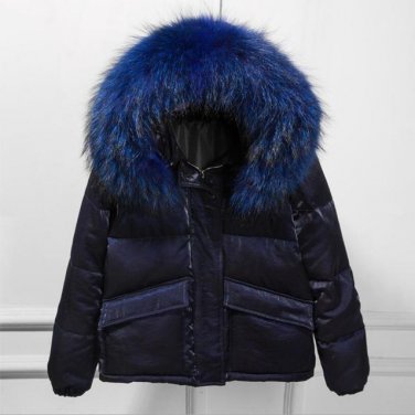 Duck Down jacket Women Winter Casual Korean Vintage Velvet Thick Women Short Cotton-Padded jackets a