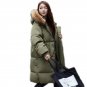 Parkas women winter 2017 Jacket Women\'s Parkas Army Green White Black Plus Size Fur Collar Winter C